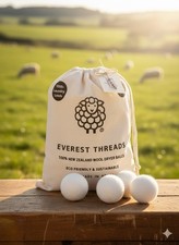 6pk XL Organic Wool Dryer Balls Natural Fabric Softener Eco Reusable Non-Toxic