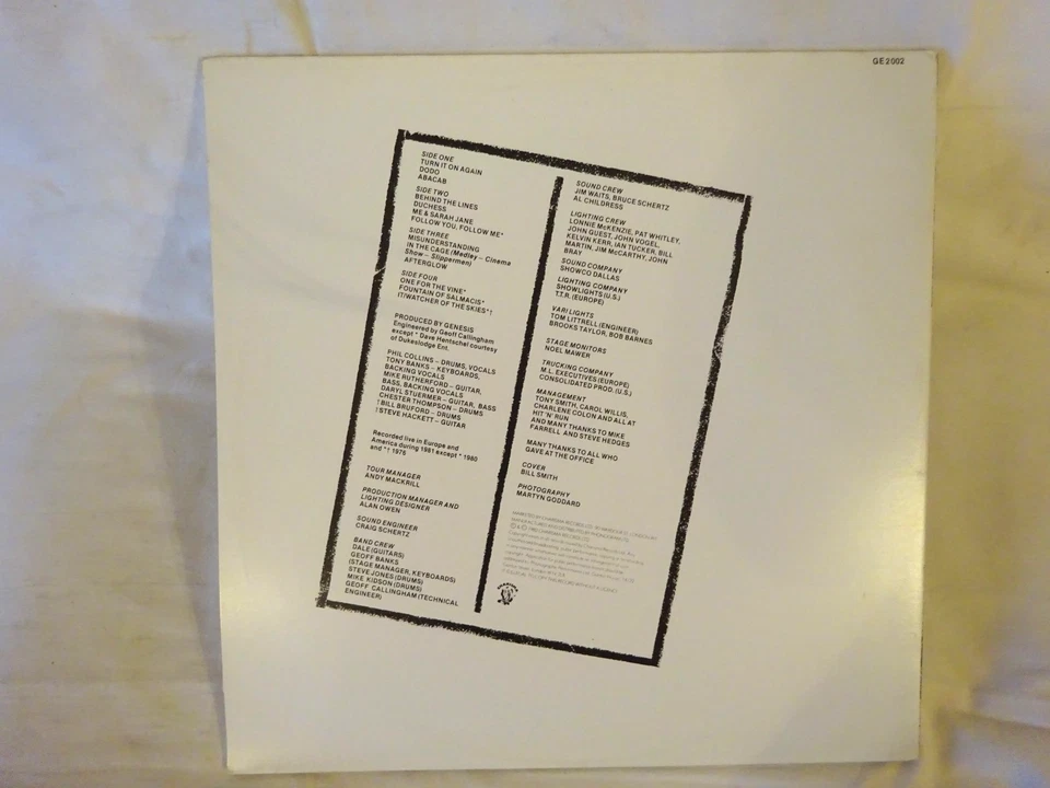 Genesis-Three Sides Live Double LP 1982 Stunning UK 1st Pressing - Image 3 of 4