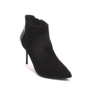 Nando Muzi 304 Black Suede / Leather Pointy Toe Ankle Boots 36.5 / US 6.5