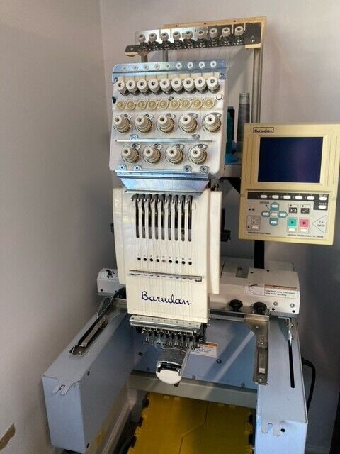 BARUDAN 1 HEAD EMBROIDERY MACHINE / 9 NEEDLE / 9 COLOR / USED BARUDAN 1 HEAD EMBROIDERY MACHINE / 9 NEEDLE / 9 COLOR / USED