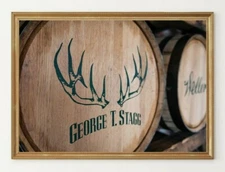 Bourbon Wall Decor, George T Stagg Whiskey Fine Art, Man Cave Decor