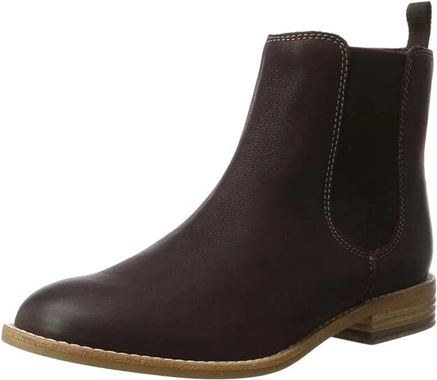 Clarks Women s Maypearl Nala Chelsea Boots Purple Burgundy Leather