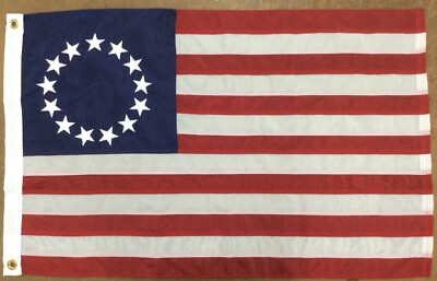 Annin Betsy Ross Flag   Sewn Stripes, Embroidered Stars, Indoor/Outdoor