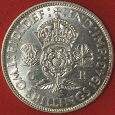 1943 Great Britain Florin AU++