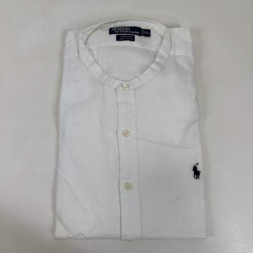 Polo Ralph Lauren Bernard long sleeve banded collar dress shirt XXL NWT White
