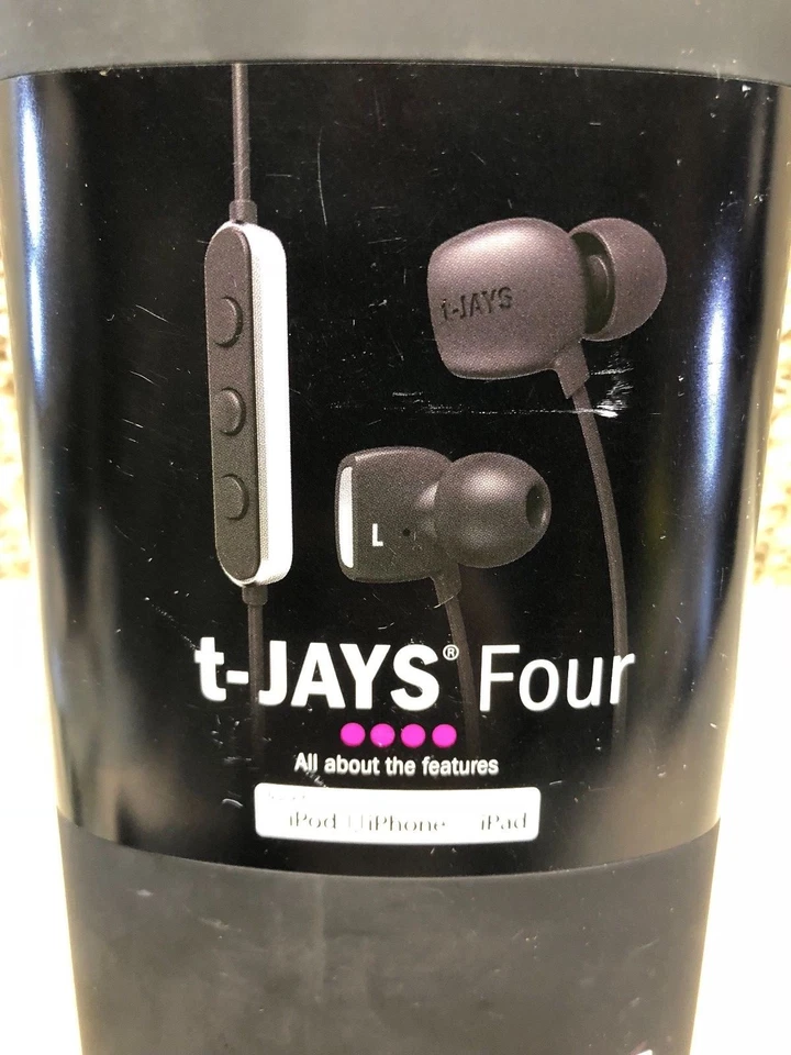 T-Jays Four In-Ear Noise Isolating Earphones for iPhone (Black / Metal) - Imagem 4 de 4