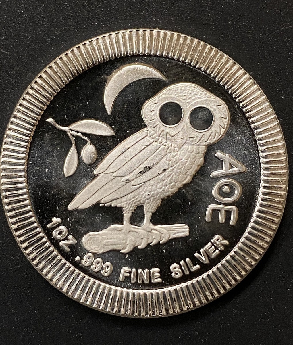 Athenian Owl Tetradrachm Ancient Greece 1 Oz Round $2 Dollars .999 Silver  Coin | eBay