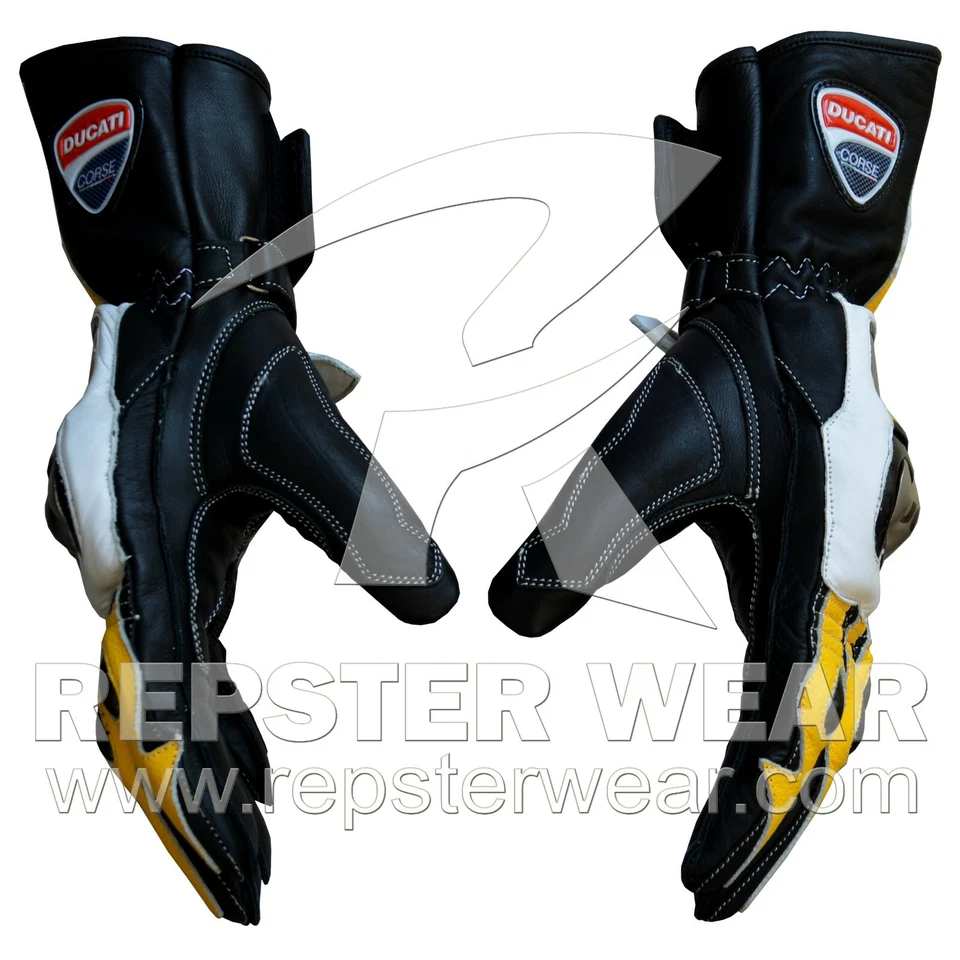 Ducati Motorbike Racing Leather Gloves - Image 2 of 4