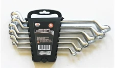 6pc ILLINOIS INDUSTRIAL DEEP OFFSET DOUBLE BOX END RING WRENCH SET SAE 84261