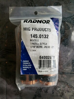 RADNOR RAD64002831 Nozzle,Binzel,Small Conical,PK2