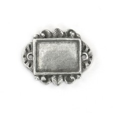 Green Girl Rectangle Pewter Stamping Blanks, 24 pc- Jewelry Making Discs