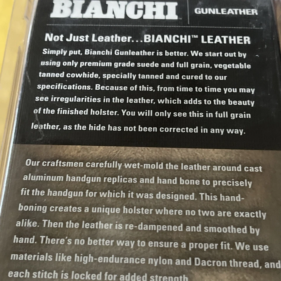 Кожаная кобура Bianchi / Amt / Gold Cup Colt / Commander / P13 / P14 ( S ) - Изображение 4 из 4