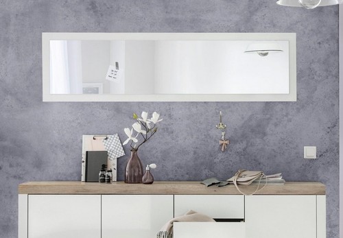 Spiegel diverse Größen in Weiß Beton Schiefer Garderobe Flur 123cm 166cm PANAMA - Bild 2 von 7