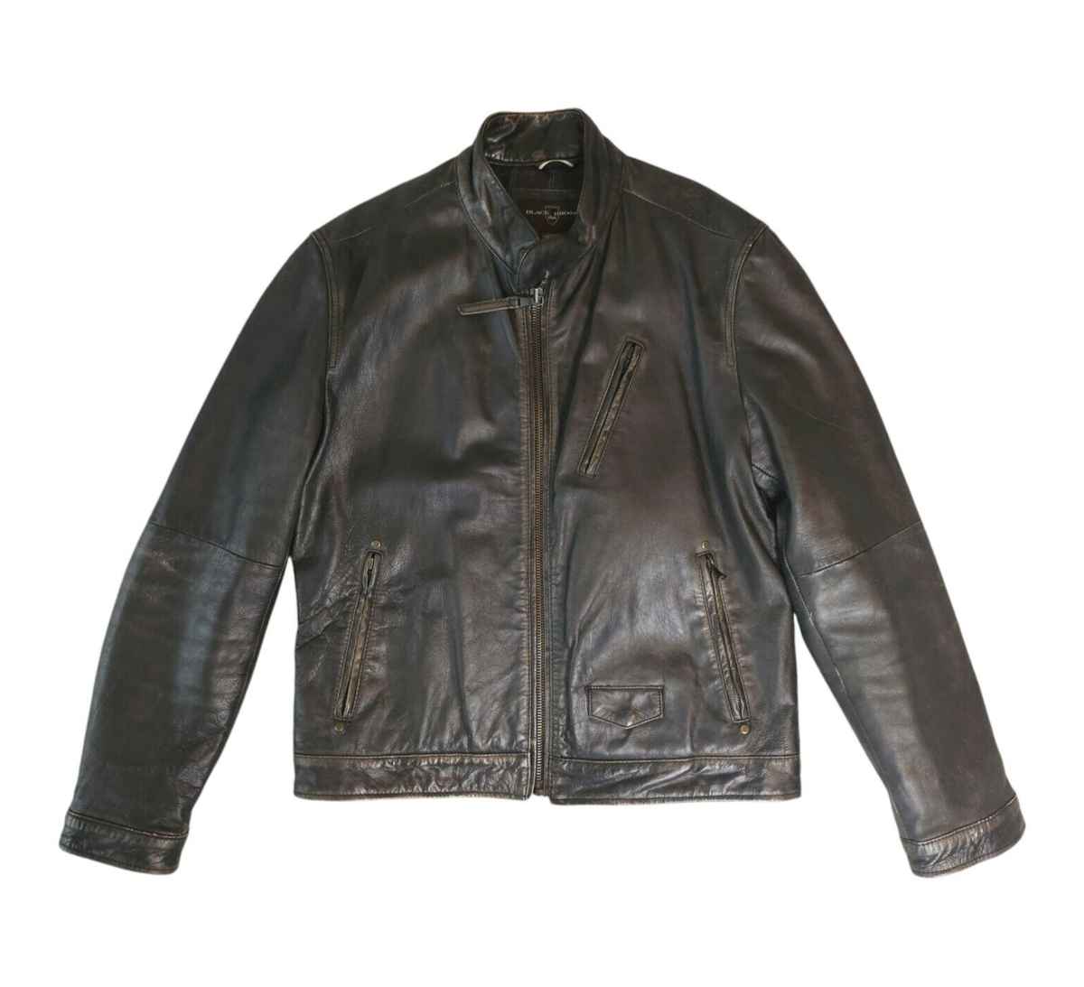 Black Brown 1826 100% Leather Jacket| Black| Medium| Preowned | eBay