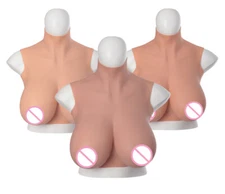 Fake Breasts Silicone Breastplate Cosplay Boobs Breast Forms for Crossdressing