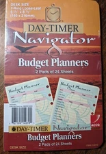 Vintage 2001 Day-Timer Navigator Budget Planner Pads - 5.5 in X 8.5 in