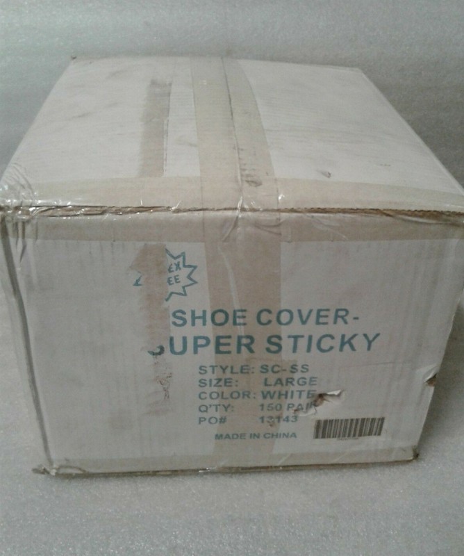 Pro-Safe SC-SS Shoe Cover - Super Sticky - Size Large White - Qty. 150 pair