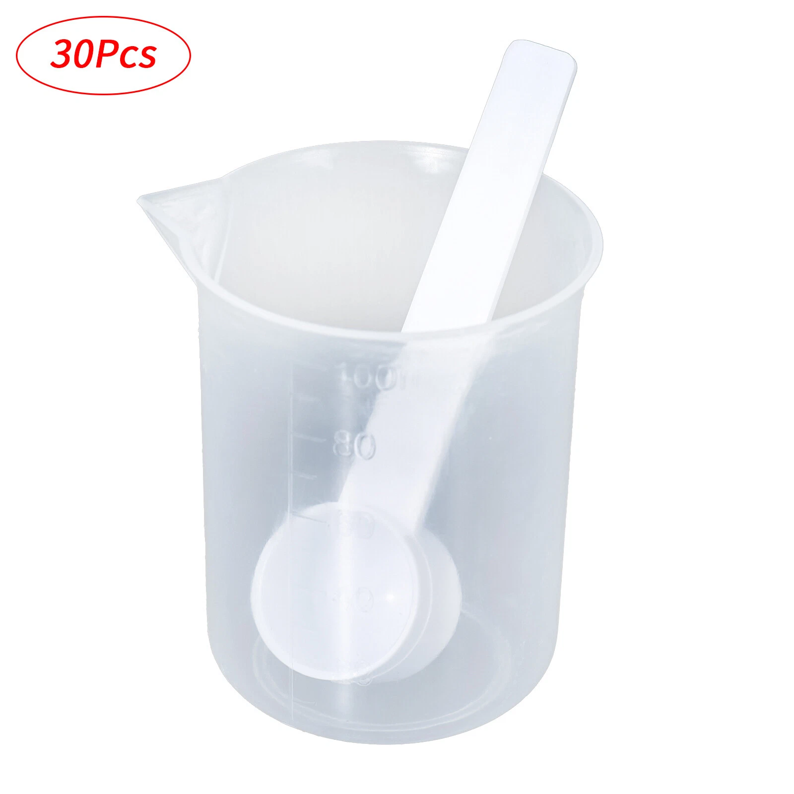 30Pcs Measuring Jug w/Spoons Set Graduated Beaker Cup Flour Utensil Baking Tools