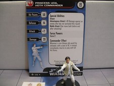  Star Wars Miniatures BOUNTY HUNTERS Princess Leia, Hoth Commander 9/60 w card 