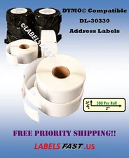30330 Labels 500 Shipping Name Badges Adhesive Compatible w/ Dymo® LabelWriter® 
