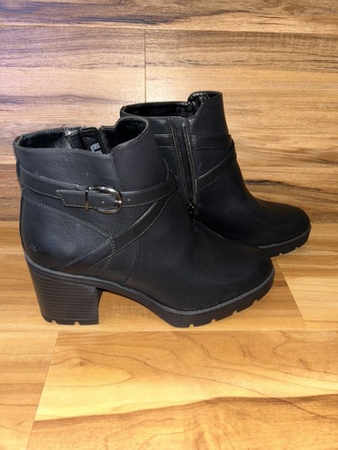 🔥Size 9🔥Naturalizer Women Madalynn Buckle Water Repellent Ankle Boot, Black - Picture 2 of 8