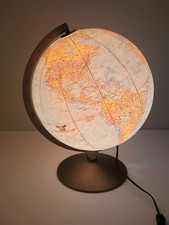 Vintage Replogle Comprehensive Globe Illuminated/Lighted 12" Library Globe USSR