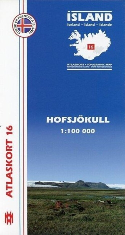 Thumbnail - Island Atlaskort 16 Hofsjökull 1:100.000 | (land-)karte | Island
