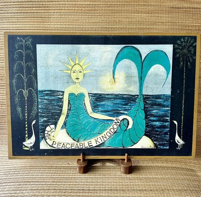 Beautiful Mermaid Folk Art The Peaceable Kingdom Modern Fantasy Decor Signed
