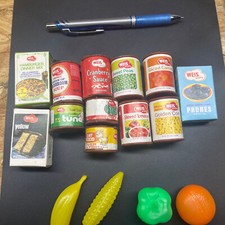 12x Lot of Vintage Dollhouse Lot Miniature WEIS Brand Food Cans Boxes 12. RARE