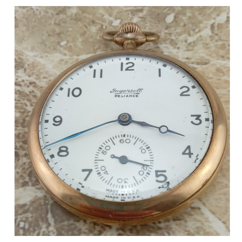 1910s Ingersoll Ingersoll Reliance Pocket Watch Stunning WW1 10k