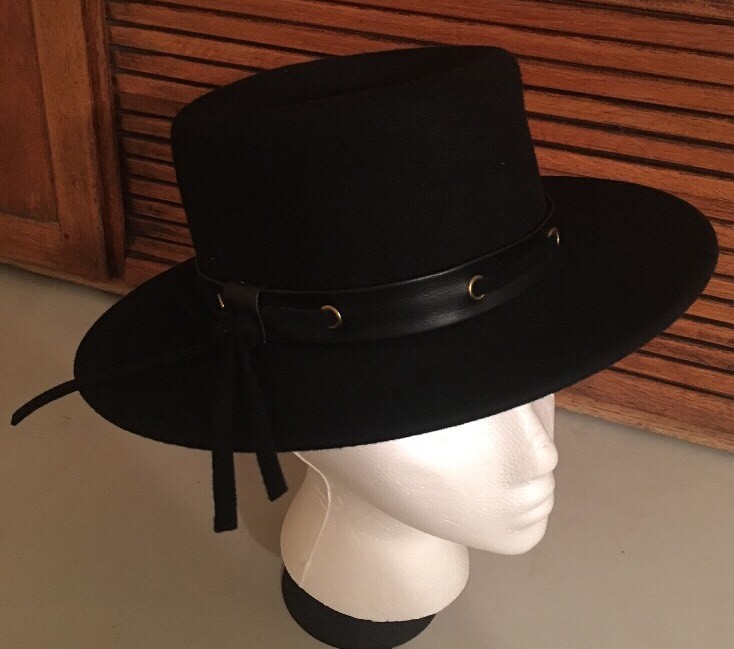 Neumann-Endler wool hat Union made in USA Vintage Tnlee Neumann Endler 100% Wool Black Hat Unionmade  main image 2