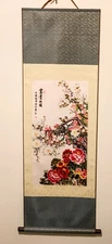 1 pc  Size 136 cm Long  Printed Chinese Drawing Silk Scroll Wall Decoration  