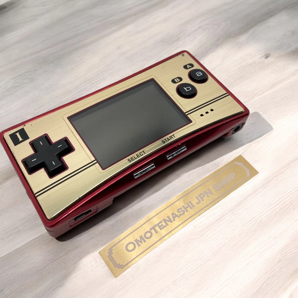 Nintendo Game Boy Micro Console Famicom Version HAPPY MARIO 20th Working - Image 3 of 4