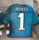 费城老鹰队 Jalen Hurts NFL 球衣绒布枕头绿色-全新 W 标签