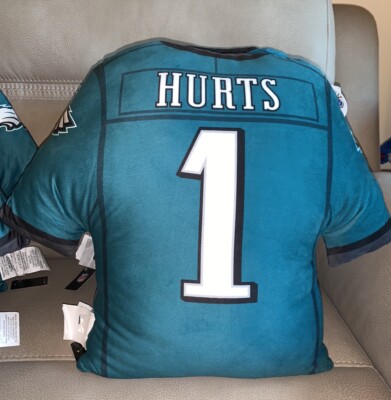 Philadelphia Eagles Jalen Hurts NFL Jersey PLUSHIE PILLOW Throw-Green-NEW W TAGS