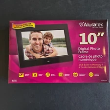 Aluratek 10" LCD Digital Photo Frame w/4GB Built-In Mem & USB SD/SDHC Support