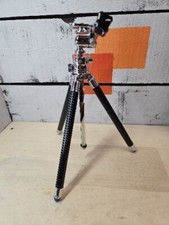 Vintage Rainbow Tripod With Leather Case   Telescoping