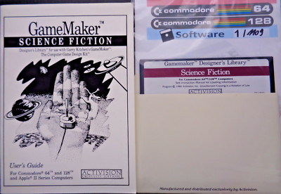COMMODORE 64/128 -- GAMEMAKER DESIGNER´S LIBRARY: SCIENCE FICTION (ACTIVISION)