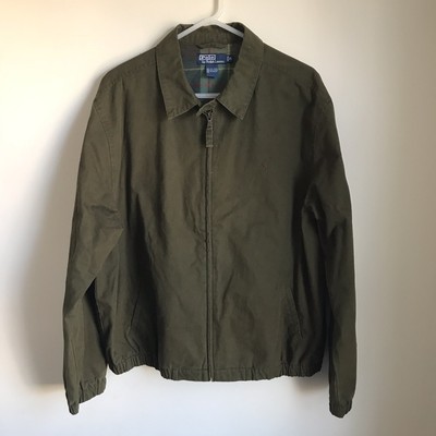 army green polo jacket