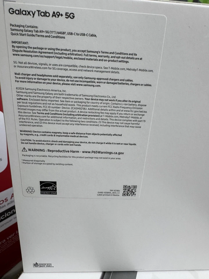 Brand New SAMSUNG Galaxy Tab A9 Plus 5G T-Mobile/Metro X218U - Image 3 of 4