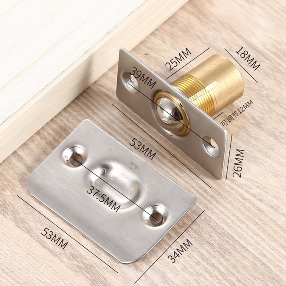 Adjustable Closet Door Beads Lock with Spring Catch Versatile and