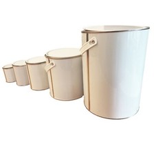 Metal White Paint Tin Can Lever Lid For Solvent Chemicals Resins Stains and Oils