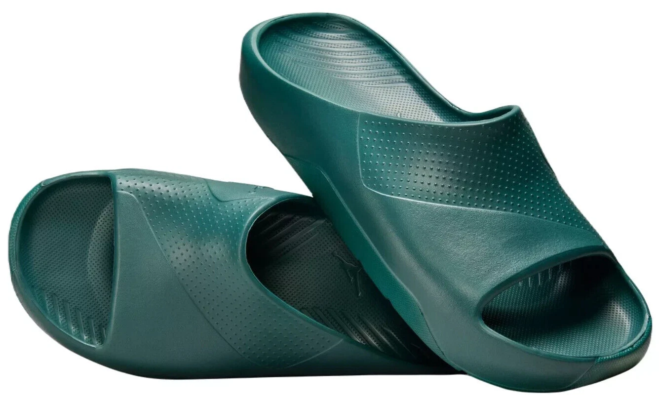 NUOVO Nike DX5575 300 Post Slide verde ossidato scarpe sandalo slip on uomo US 9