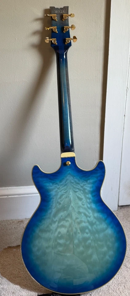 Ibanez Artcore AM93QM Semi-Hollow Electric Guitar - Jet Blue Burst - Image 4 of 4