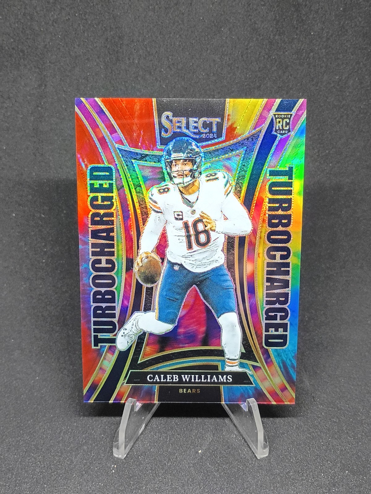2024 Panini Select Turbocharged Caleb Williams #11 Tie-Dye Prizm /25 (RC)