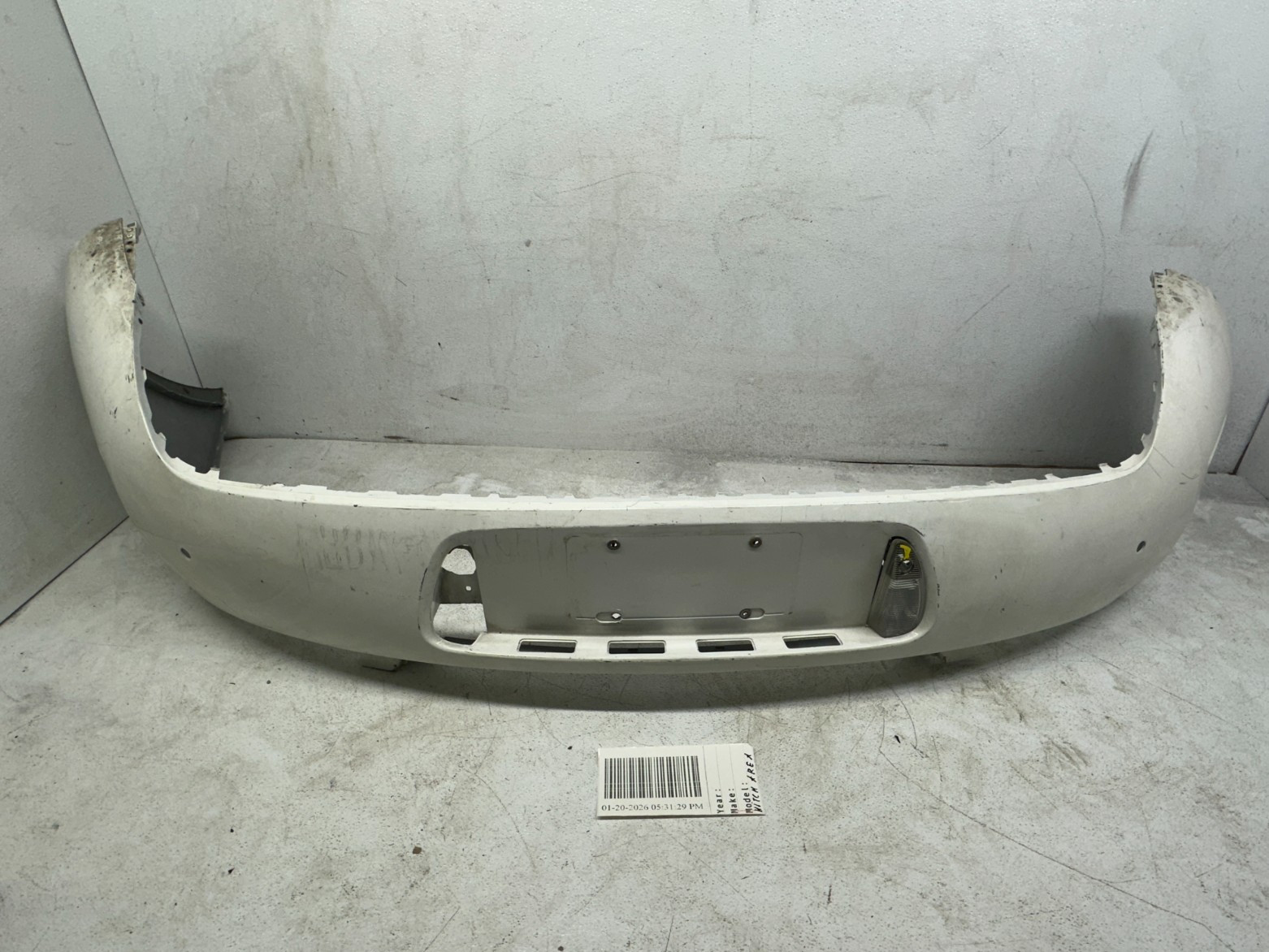 2004-2010 BENTLEY CONTINENTAL GT GTC REAR BUMPER COVER W/ SENSOR HOLE WHITE OEM