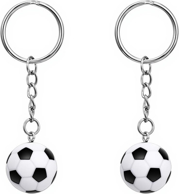 4 Stück Fußball Schlüsselanhänger Jungen Fussball Schlüsselanhänger Football Key