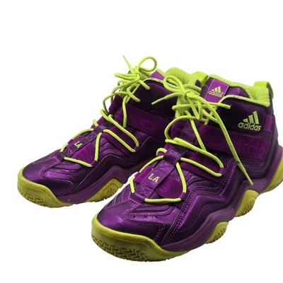 Adidas Crazy 8 Shoes Mens Size 9.5 Purple Neon Yellow Basketball G59159