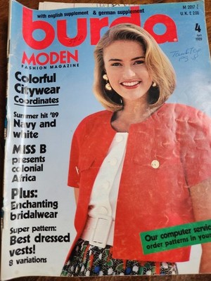 Burda Moden Magazine   Issue 4/1989 (Апр 1989 )   Vintage Sewing Pattern Magazin