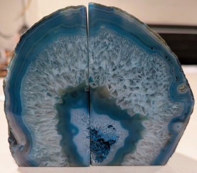 Sold as Shown: One of a Kind Genuine Brazilian Extra Quality Agate Bookends